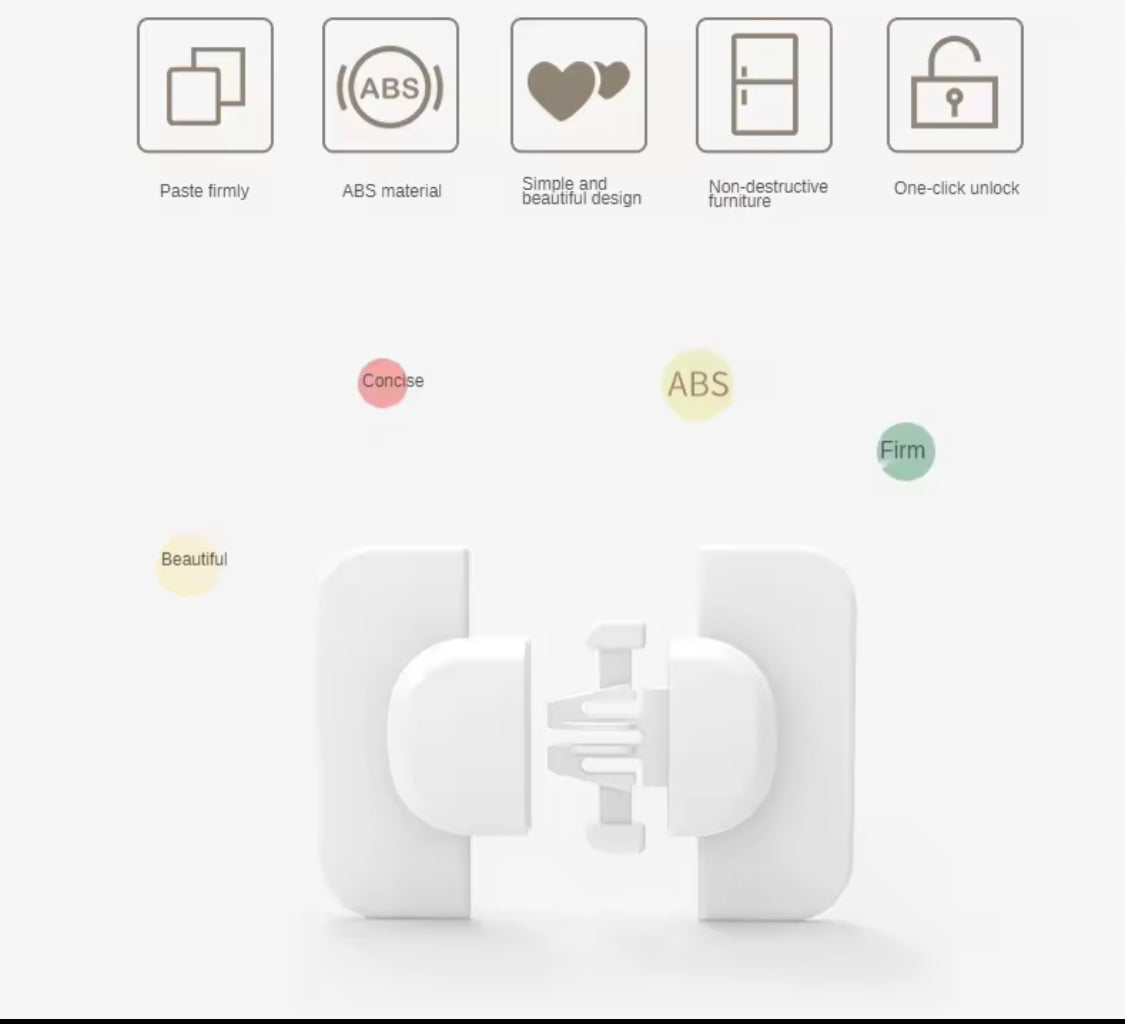 Set Of 3 Smart Child Safety Lock, Kids Multifunctional Safety Lock, Self Adhesive Child Lock Set Of 3 Smart Child Safety Lock, Kids Multifunctional Safety Lock, Self Adhesive Child Lock